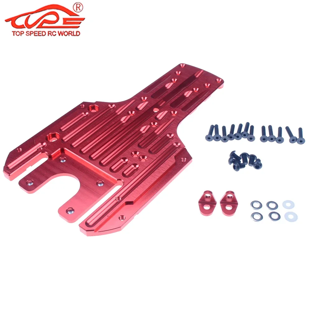 Upgrade Onderdelen CNC Metalen Motor Achter Bodemplaat voor 1/5 Schaal Rc Auto Gas HPI ROFUN ROVAN KM BAJA 5B 5T 5SC Buggy Truck Onderdelen