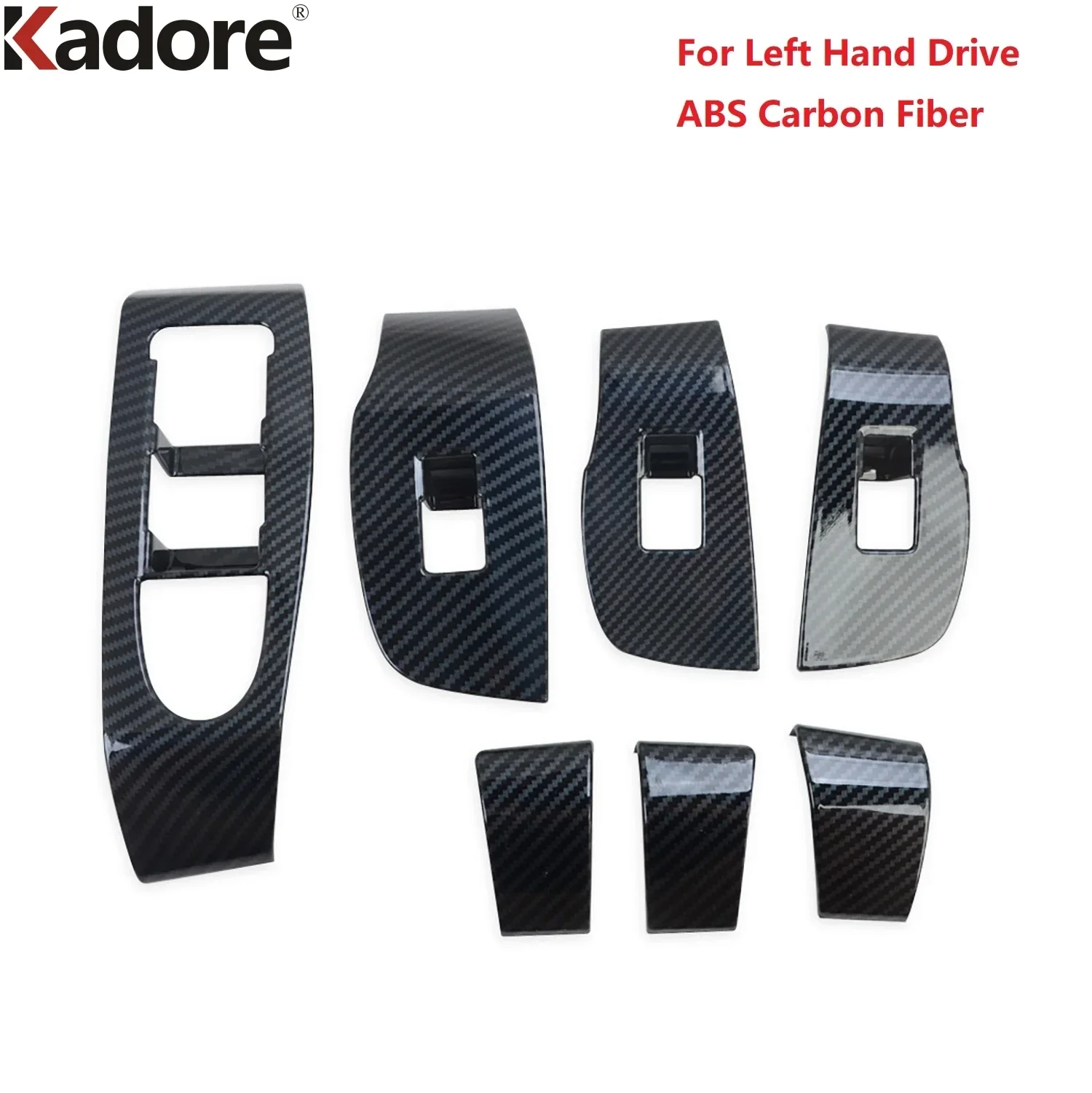 نافذة الباب الداخلي للسيارة رفع التبديل غطاء لوحة أزرار الكسوة لمازدا CX30 CX-30 2020-2023 2024 ألياف الكربون الداخلية اكسسوارات #3