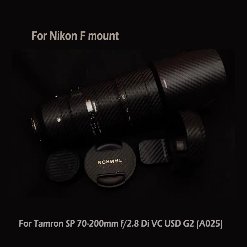 ل Tamron 70-200 مللي متر F2.8 G2 A025 G1 A009 (نيكون F جبل) ملصق عدسة الجلد ملصق الفينيل التفاف فيلم SP 70-200 2.8 F/2.8 Di VC USD