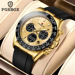 FOXBOX Top Luxury Watches For Men LIGE Fashion Quartz Wristwatch Digital Sports Waterproof Lumnous Date Mens Watch Reloj hombre