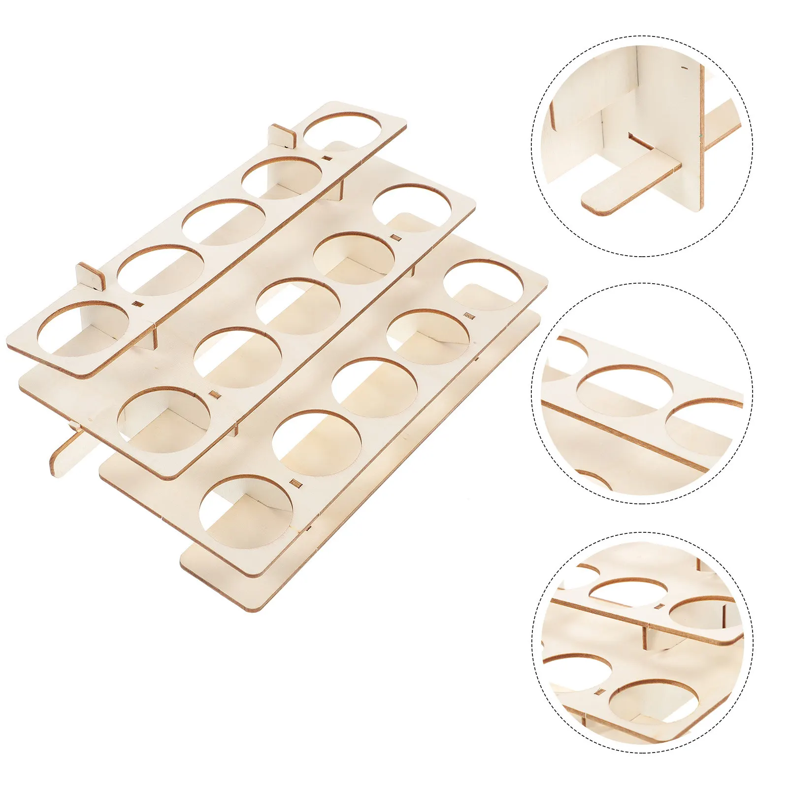 

Wooden Paint Rack Storage Stand for Pigment Bottle Organizer Home Acrylic Paint Shelving Box DIY Tool Container