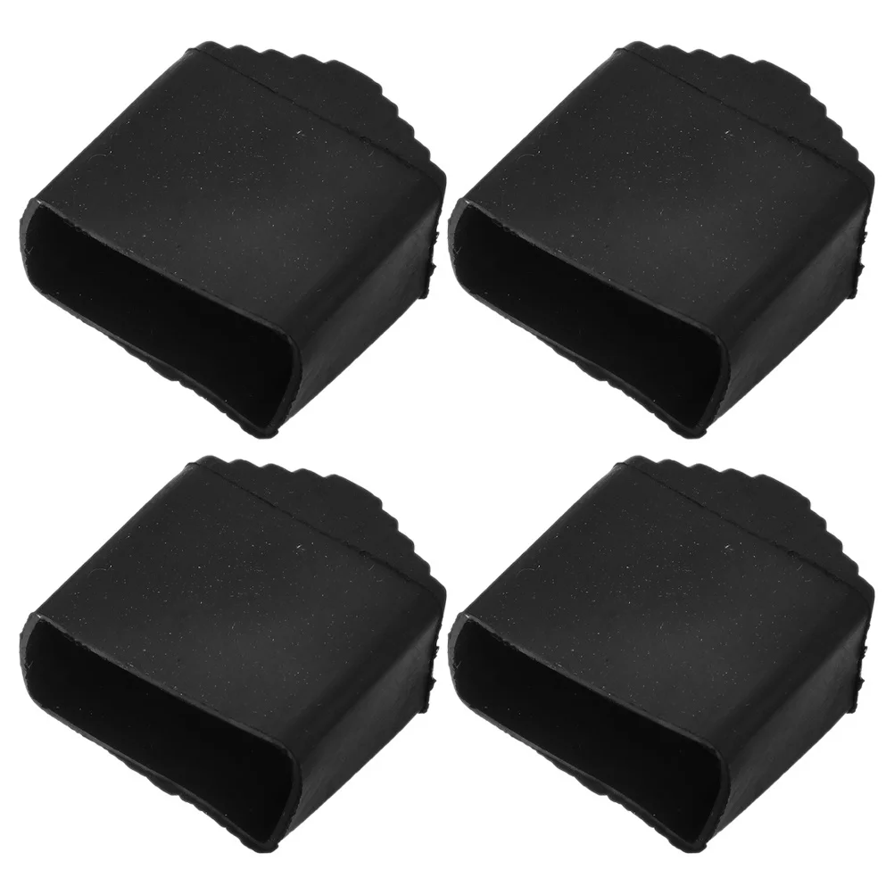 

4Pcs Ladder Foot Pads Anti Slip Square Design Rubber Protector Cover Stabilizer Indoor Outdoor Use Ladder Protective Covers Pads