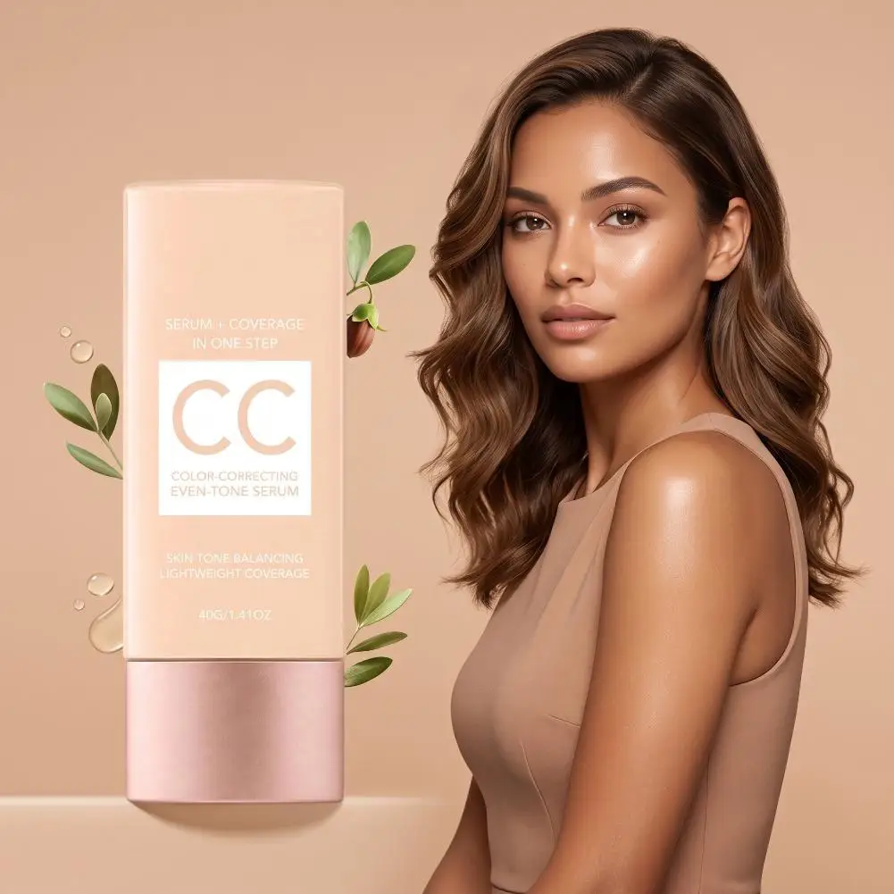 Lightweight Color Changing CC Cream Concealer Natural Color‑Correcting Moisturizing Face Skin Lotion Blemish Refine Pores Serum