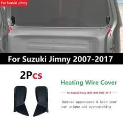 2PCS ABS Rear Windshield Heating Wire Protection Cover For Suzuki Jimny JB23 JB43 2007-2017 Black Demister Cover