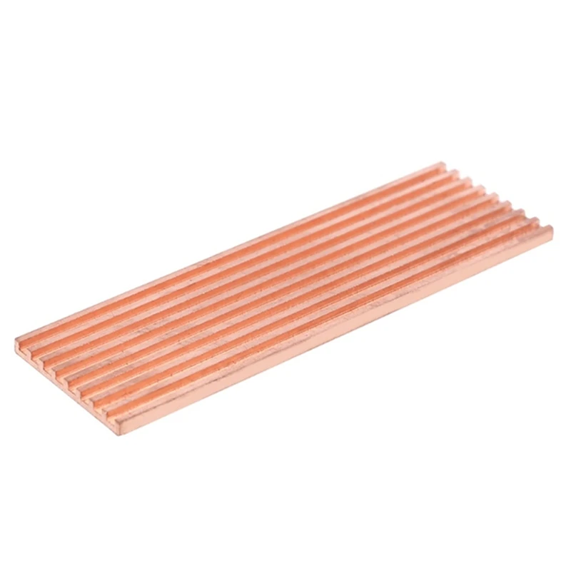 Pure Copper Heatsink Cooler Heat Sink Thermal Conductive Adhesive For M.2 2280 PCI-E NVME SSD 2Mm