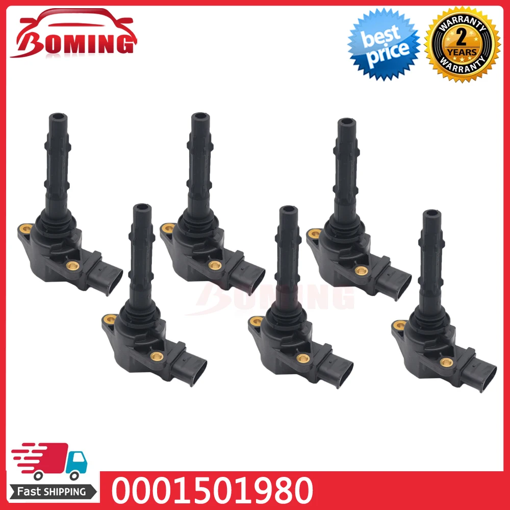 

1/6pcs Car Ignition Coil Kit 0001501980 For Mercedes-Benz W211 W212 A207 C207 C280 C300 C350 S211 S212 E230 E280 E300 E350 ML350