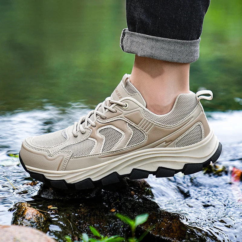 

Casual Sneakers Men Comfortable Anti-slip Outdoor Low-top Wear-resistant Breathable Hiking Shoes Men Shock-absorbing Shoes Men