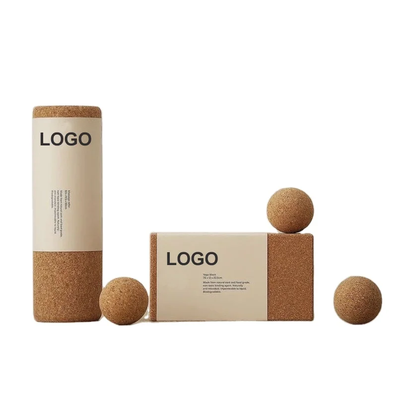 

Custom Logo High Quality Massage Roller Block Set Cork Yoga Ball Wholesale Cork Yoga Block
