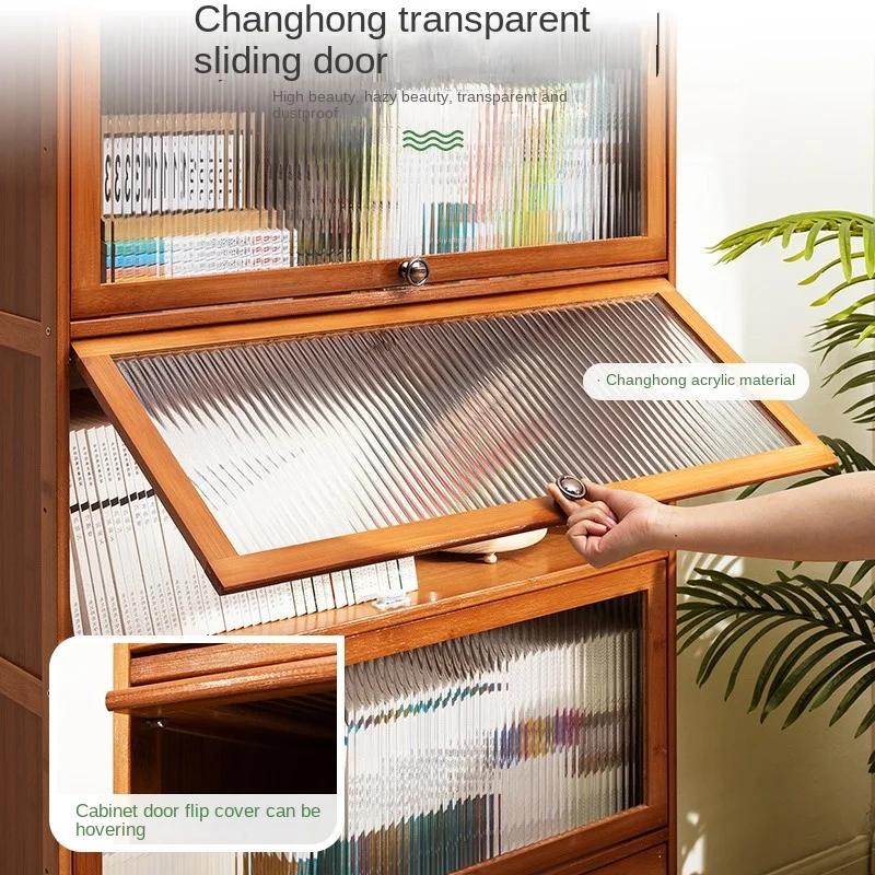 ZZXL Bookshelf and Storage Shelf Floor Book Living Room Children's Wall Multi-Layer Storage Cabinet Locker