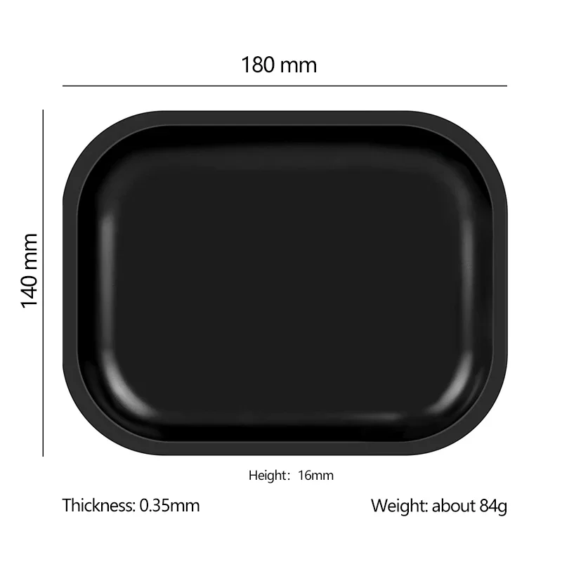 18*14 سنتيمتر المعادن التبغ المتداول صينية السجائر المشتركة التدخين اكسسوارات طبق القصدير تخزين لوحة حاوية صغيرة الأسطوانة #2