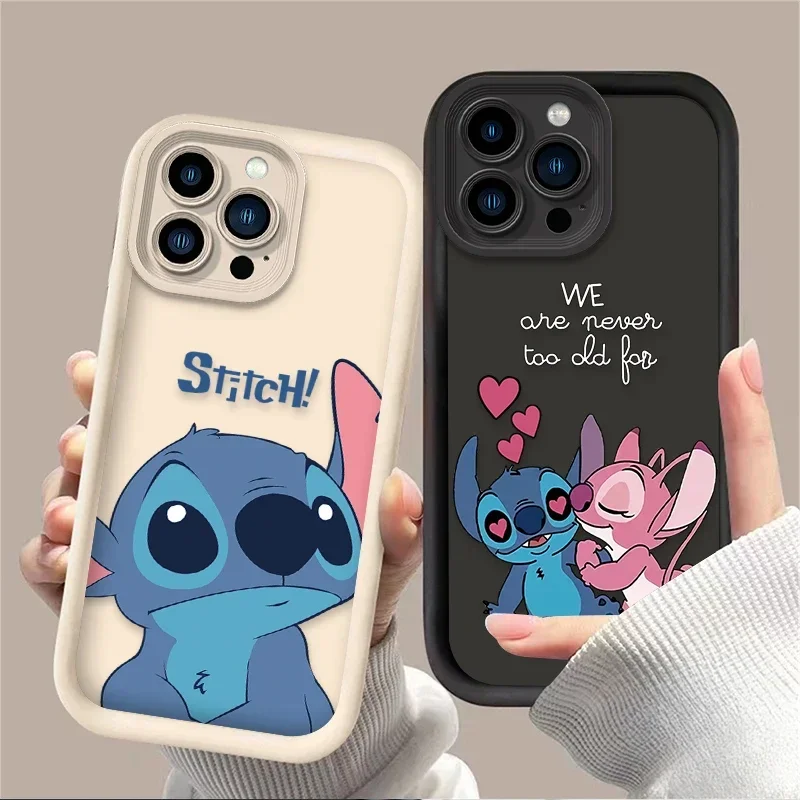 شقي لطيف غرزة جراب هاتف آيفون 17 الهواء 16 16E 15 14 13 12 11 برو ماكس X XS X S ماكس XR SE 2020 SE4 7 8 غطاء سيليكون