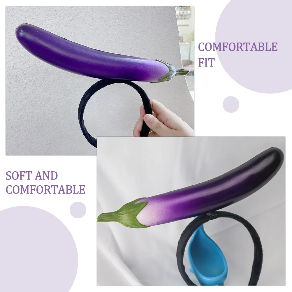 

Eggplant Headband Funny Costume Accessory Party Decorative Headdress Versatile Wedding Birthday Celebration Safe Material