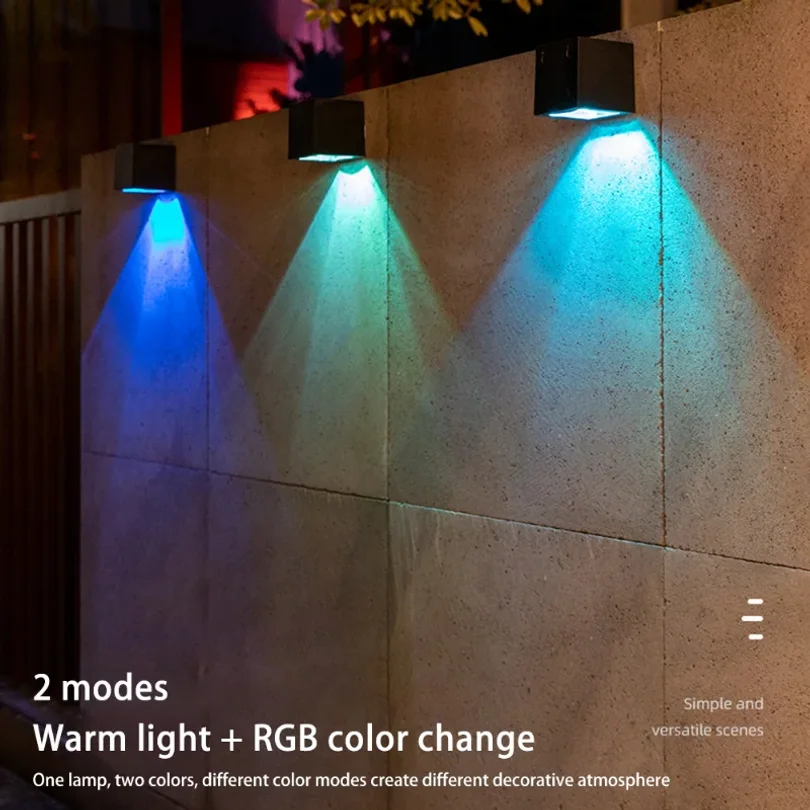 LED ضوء الشمس في الهواء الطلق حديقة مربع الجدار مصباح في الهواء الطلق فناء حديقة سياج الإضاءة الجدار الديكور مصباح