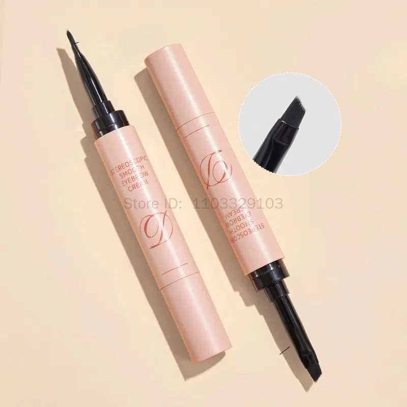 Matita per crema per tintura per sopracciglia Penna per sopracciglia naturale a lunga durata senza sbavature Impermeabile Marrone Grigio Tintura per sopracciglia con pennello Trucco cosmetico