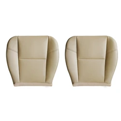 2X Car Front Driver Side PU Leather Seat Cushion Bottom Seat Cover For Cadillac Escalade 2007-2014 Beige