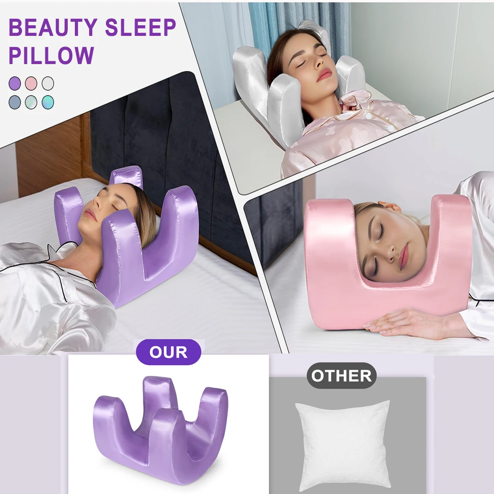 

2025 New Best Beauty Face Pillow Satin Pillow Sleep peacefully without Wrinkles Facial Massage Pillow Beauty Sleep Anti-Wrinkle