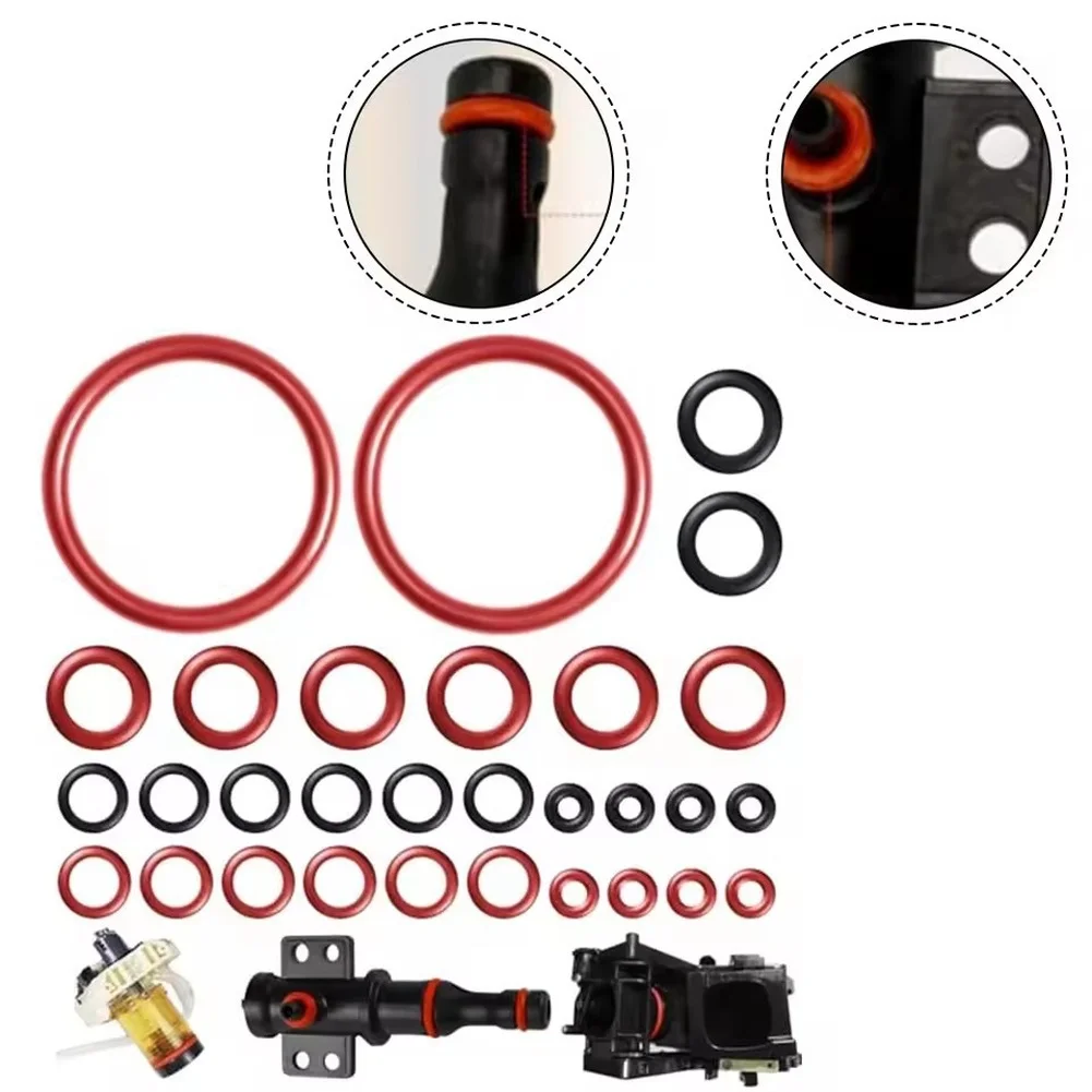 Replacement Silicone O-Ring Gasket Kit 45pcs with Brush for Gaggia for spidem Fully Automatic Coffee Makers Leak Prevention