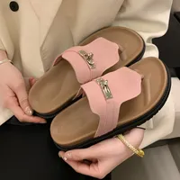 Women Slippers Flats Sandals Summer Shoes 2025 New Casual Trend Woman Flip Flops Sport Slingback Shoes Slides Mujer Sandalias