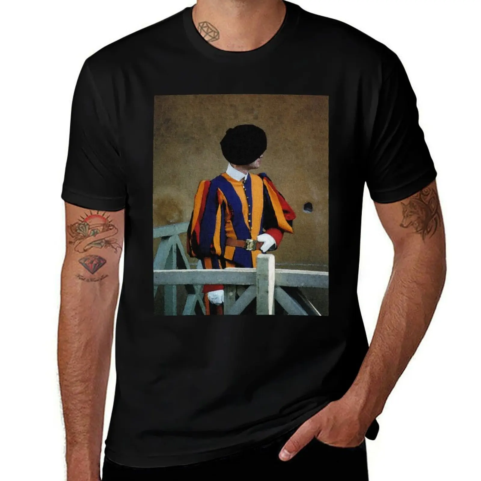 

Vatican Guard Rome Italy T-Shirt custom t-shirts sports fans oversizeds men clothings