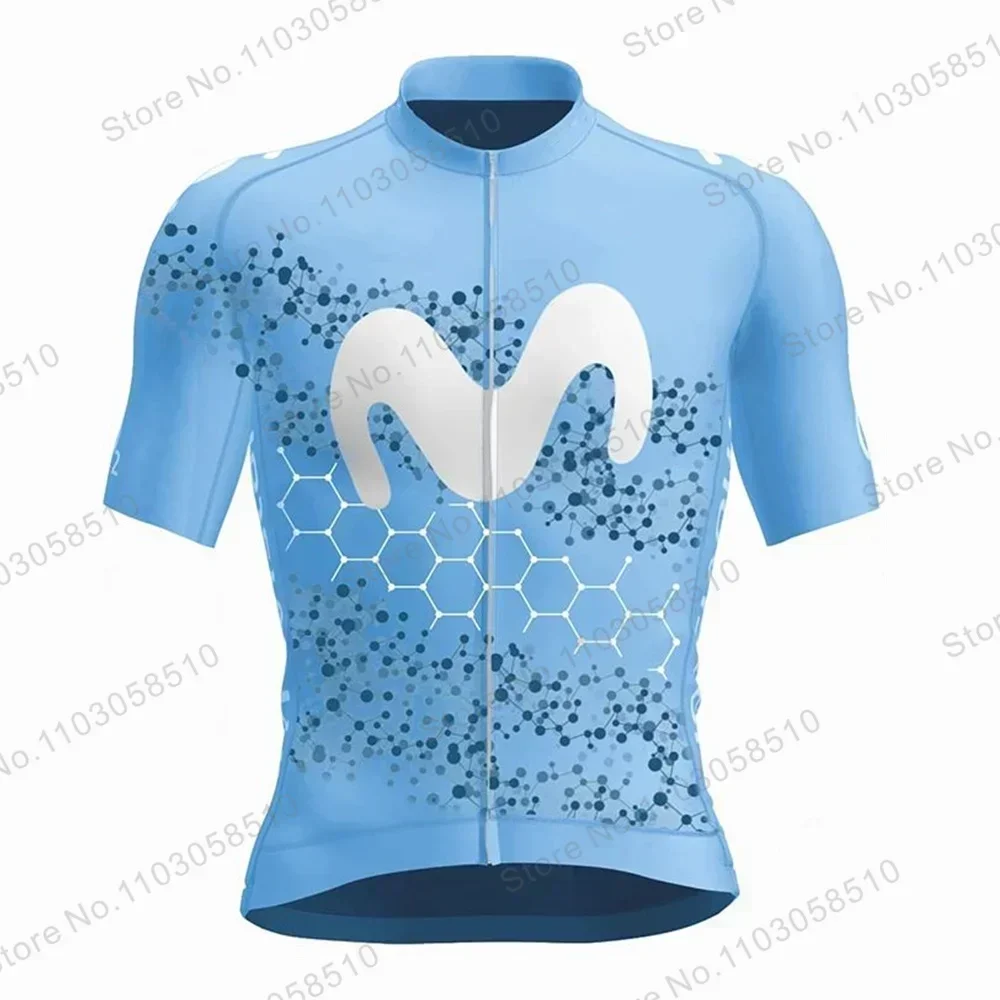 2023 Pro Team Movistar Rad trikot Sommer Mountainbike Shirt Ropa Bicicleta Hombre atmungsaktives Kurzarm Fahrrad Trikot