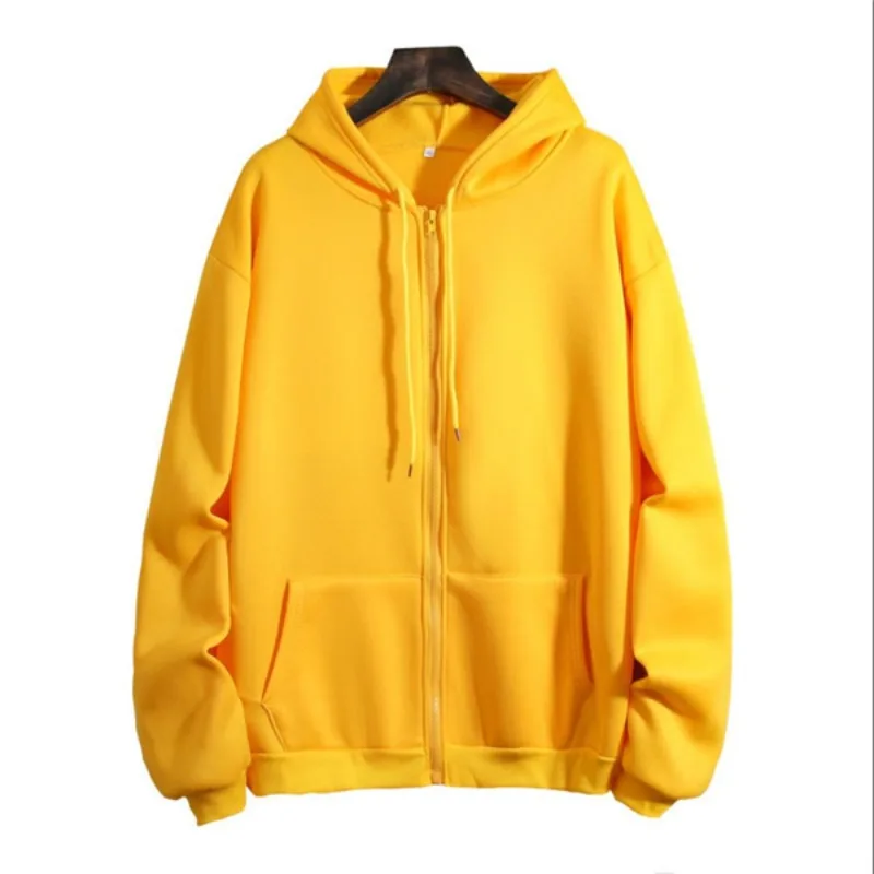 Casual Zipper Sweatshirt Hoodies Women Autumn Harajuku Loose Zip Up Hoodie Couple Clothes Ropa Mujer Fashion Solid Streetwear