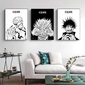 Poster Jujutsu Kaisen Abstrak Jepang Seni Dinding Anime Gambar Hakari Kinji Satoru Gojo Manga Lukisan Kanvas Dekorasi Kamar Rumah 10 poster gojo penjualan terbaik - №