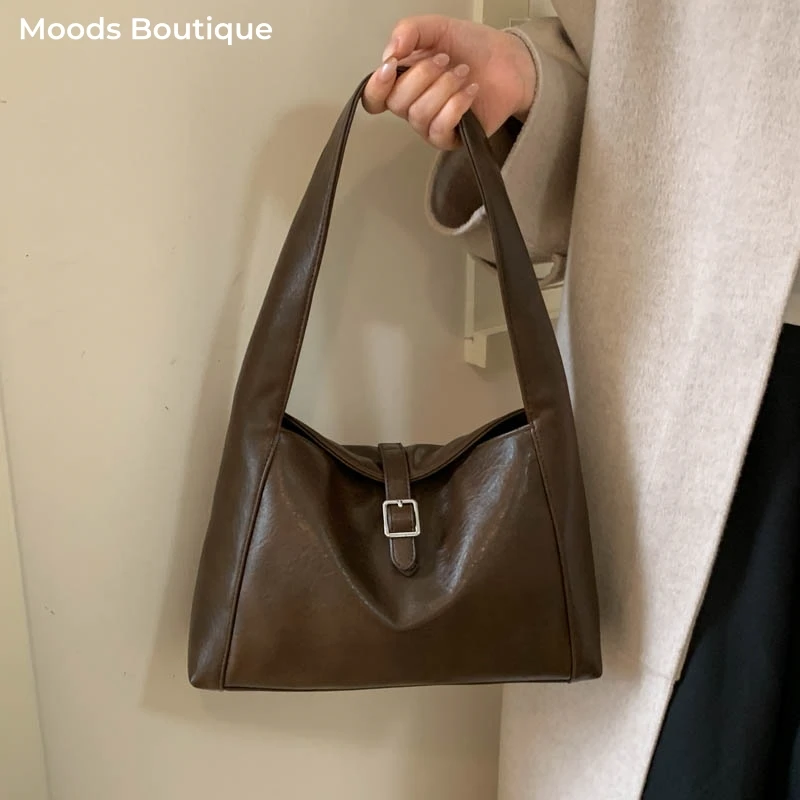 

сумка женская сумка через плечо сумка женская маленькая MOODS Ретро сумки-хобо на плечо подмышками для женщин, универсальная повседневная уличная сумка-тоут, новинка 2025 года, зимние модные сумки женские