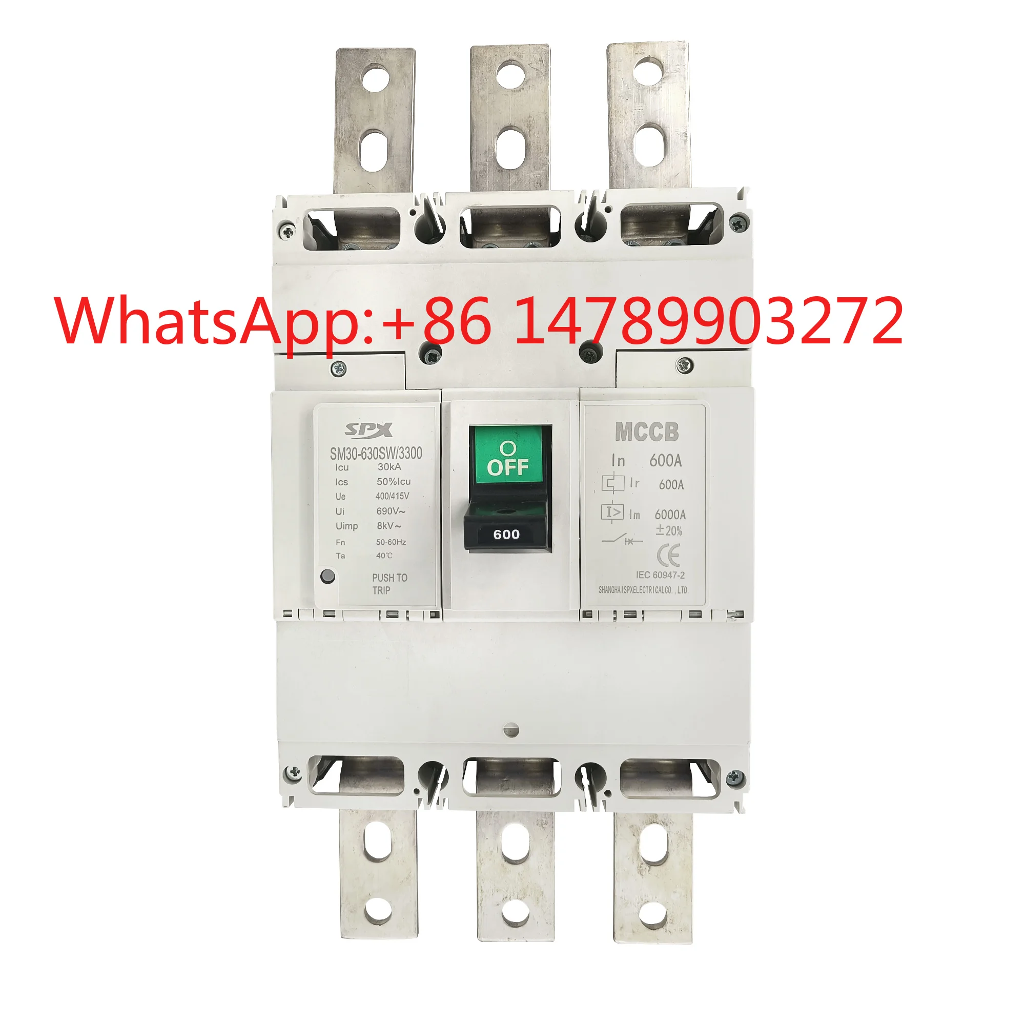SM30-630S/3300 MCCB 630A 3P Cabinet Distribution Box Overload Safeguard