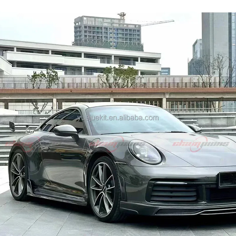 طقم هيكل من ألياف الكربون الجافة طراز TH عالي الجودة لـ 911 992 يتضمن أجزاء الضبط الخارجية للمصدات الأمامية والخلفية #2