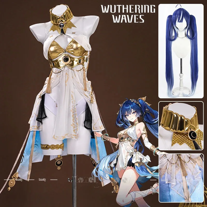 

lili 123Wuthering Waves Iuno Cosplay Costume Wig Outfit Dress Headwear Accessories Props Full Set For Women Girls Men Rinascita