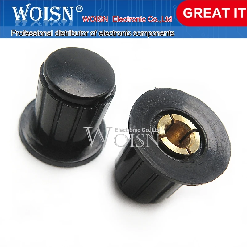 50 pièces noir | bouton de noyau de cuivre chapeau WXD3-13-2W WH5-1A WX14-12 bouton de potentiomètre