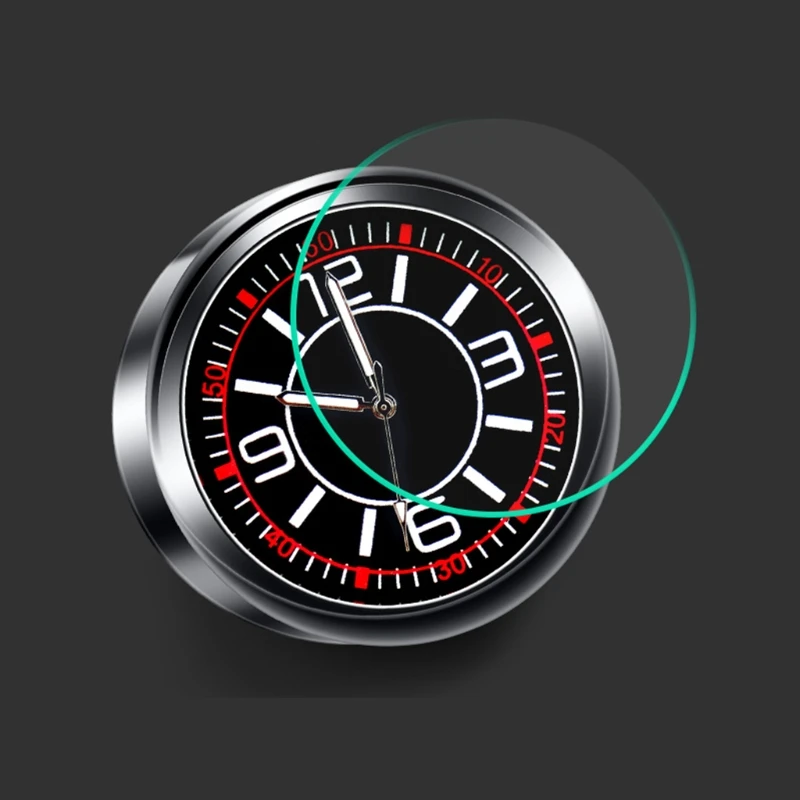 ساعة لوحة قيادة السيارة مرآة زجاجية مضيئة على مدار الساعة مع شاشة عرض دقيقة #2