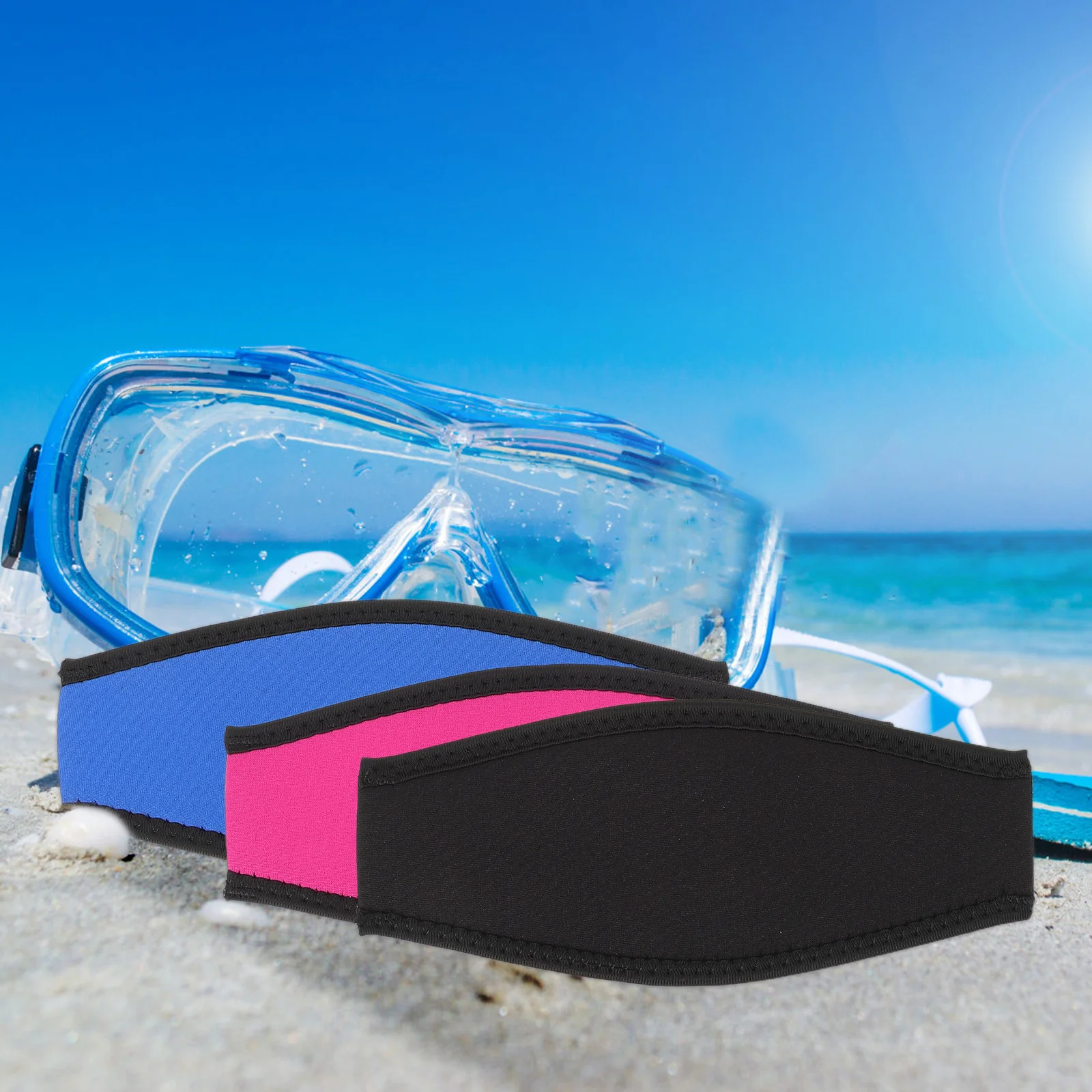 

3Pcs Neoprene Dive Mask Strap Covers Waterproof Snorkeling Swimming Goggles Headband Hair Wrap for Scuba Dive Accessories