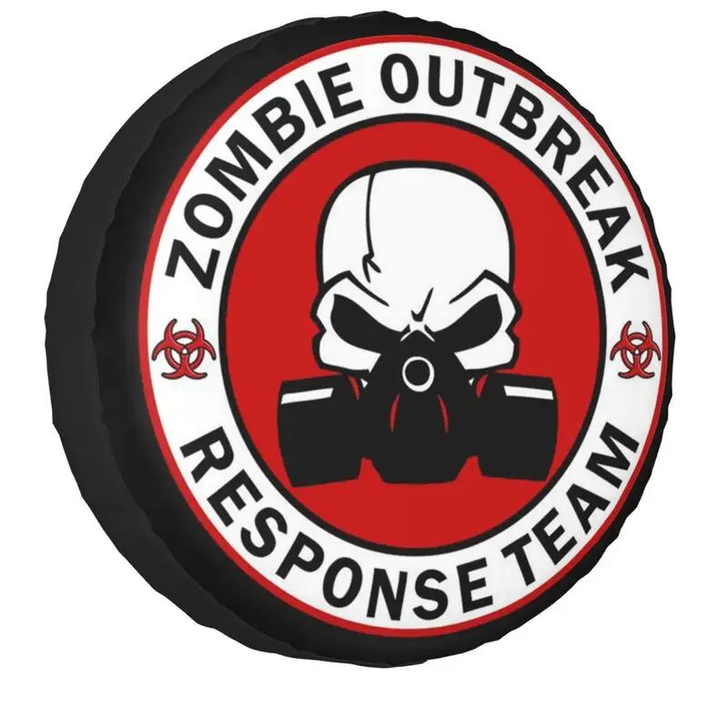 Zombie Outbreak Response Team Spare Wheel Cover for Mitsubishi Pajero 4x4 Trailer Custom Tire Protector 14