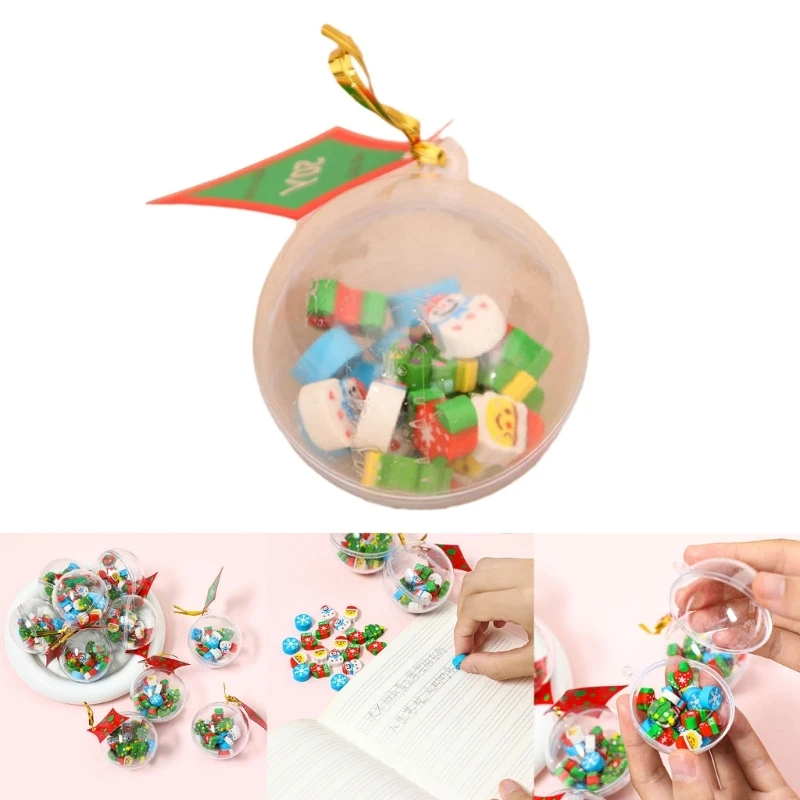 K1AA Pack of 20 Mini Christmas Erasers Christmas Stocking Stuffers Erasers