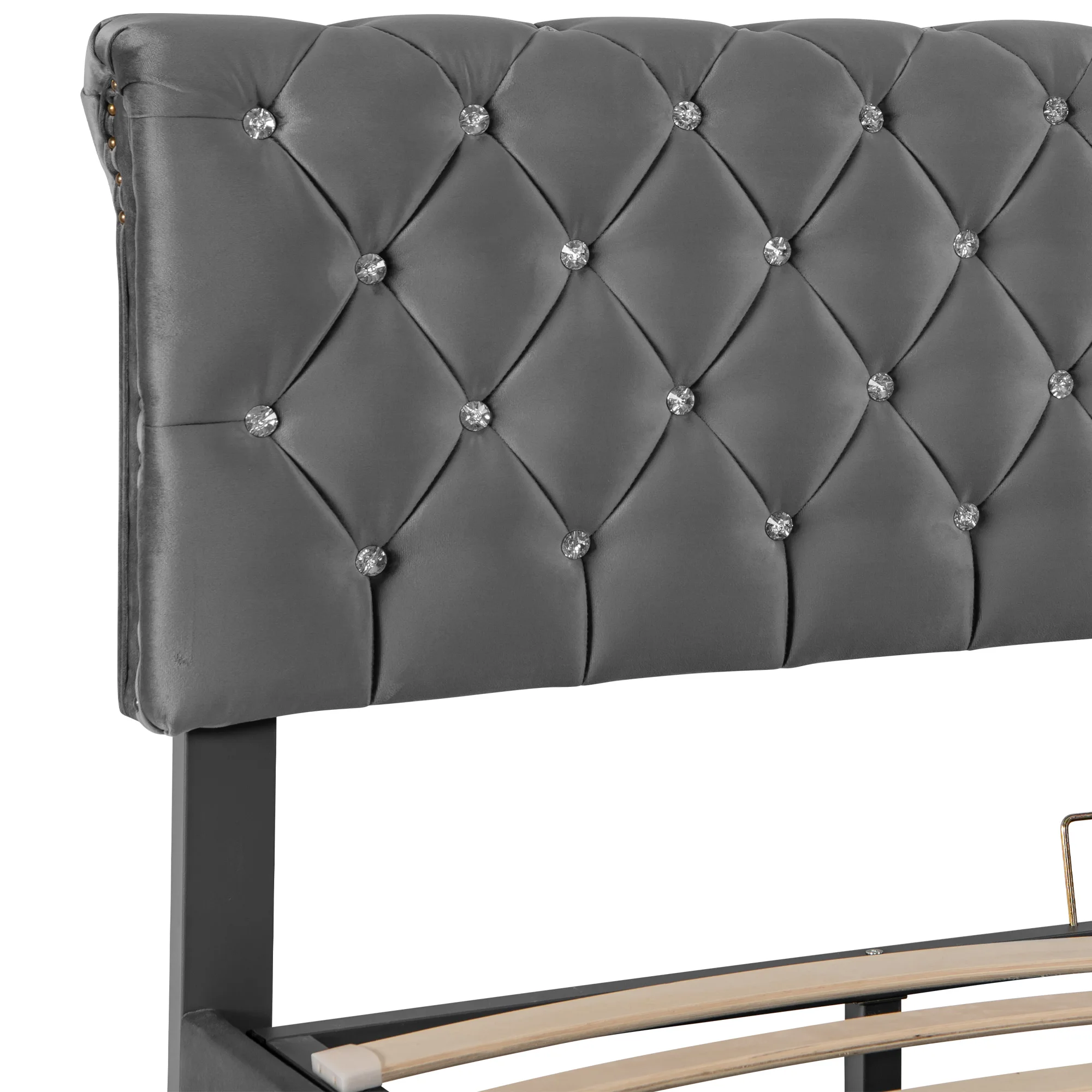 VSOGA čalouněné postel 180*200 s slatted formulovat a headboard, čalouněné postel s výšku nastavitelný headboard pro teenagery