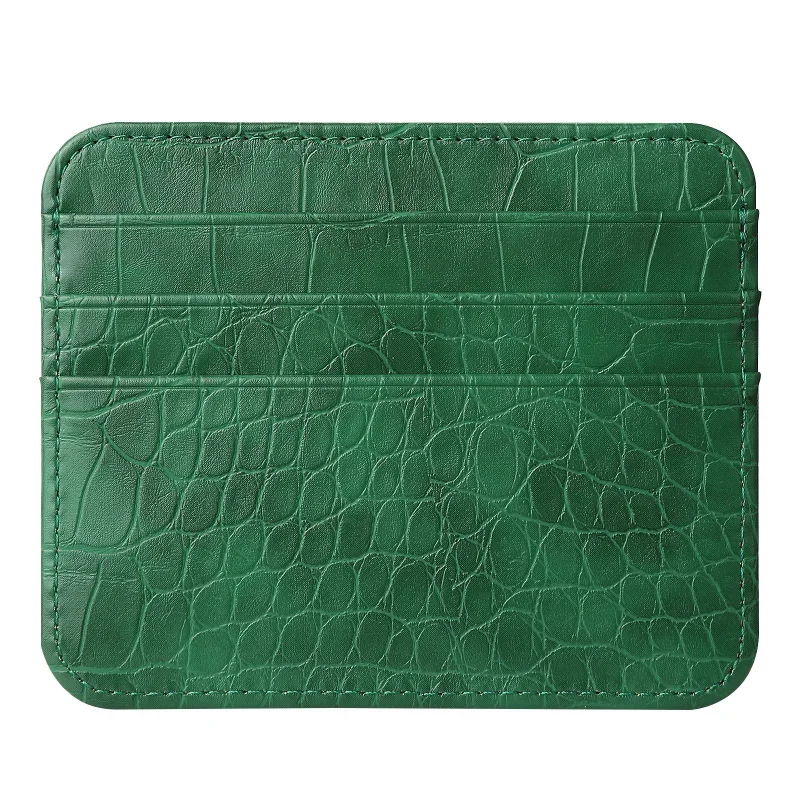 Mini Men\'s Women\'s Pu Leather Credit Card Holder Case Id Card Case Thin Wallet with Coin Pocket Small Purse Card Holder Purse