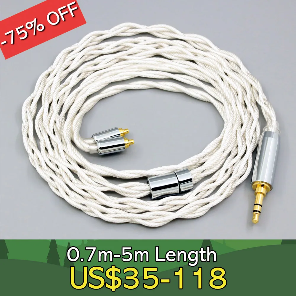 Graphene 7N OCC Silver Plated Type2 Earphone Cable For Sennheiser ie200 IE300 ie600 IE900 LN008123