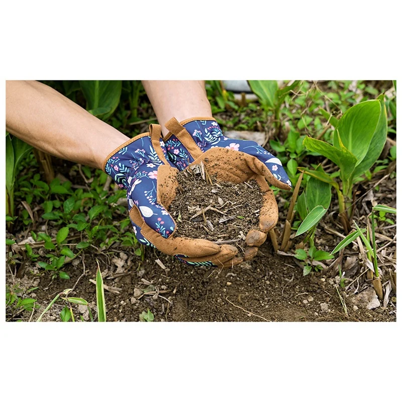 Guanti da giardinaggio stampati resistenti alle forature, guanti da giardino da donna, guanti da lavoro, regali