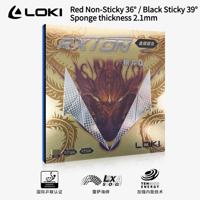 

Original LOKI Table Tennis Rubber Red Astringency 36 °/Black Sticky 39 ° Strengthen Energy Ping Pong Rubber With ITTF Approved