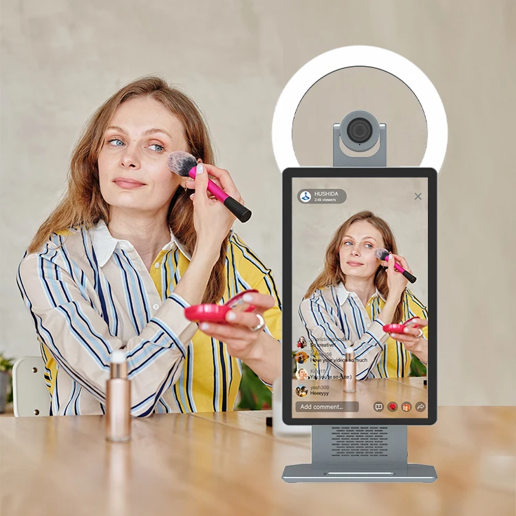 HUSHIDA 15.6 Inch Best-Selling Desktop Live Streaming Integrated Multimedia Device For Broadcasting With Android CPU