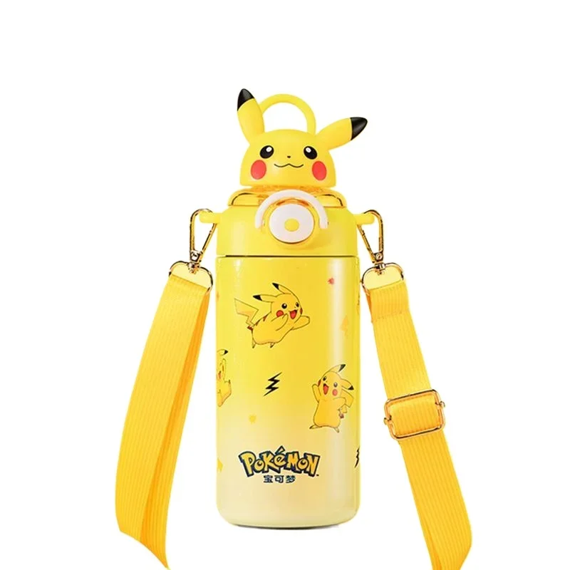 Pokemon Pikachu children's thermos cup good-looking cartoon straw cup large capacity student-specific 316 stainless steel kettle