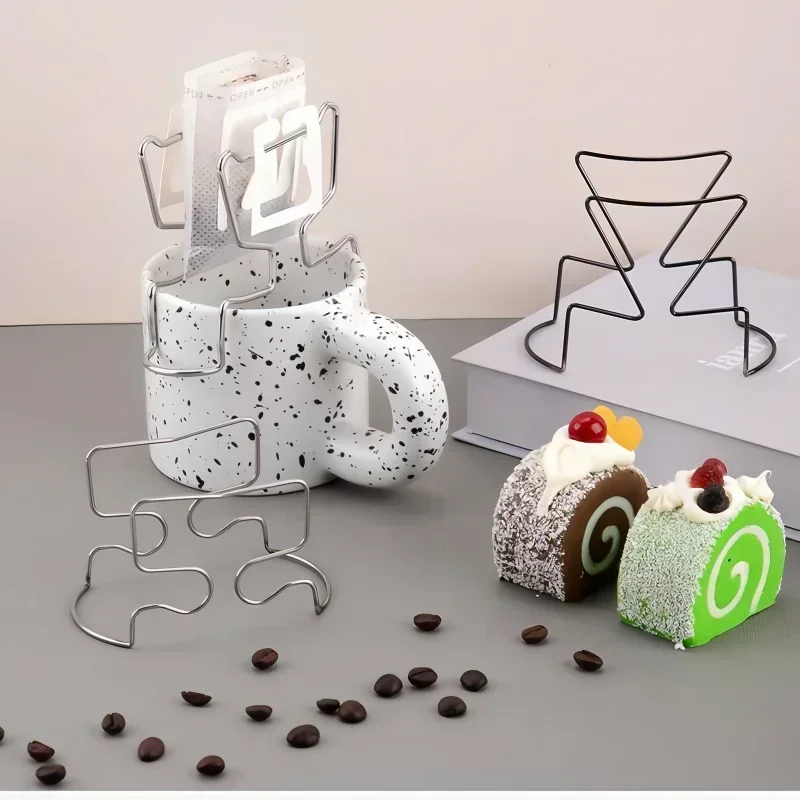 Bag Holder Stand Coffee Filter Drip  Hanging Ear  Rack Chair Paper Stainless Steel Filters Dripper Pour Over Cup