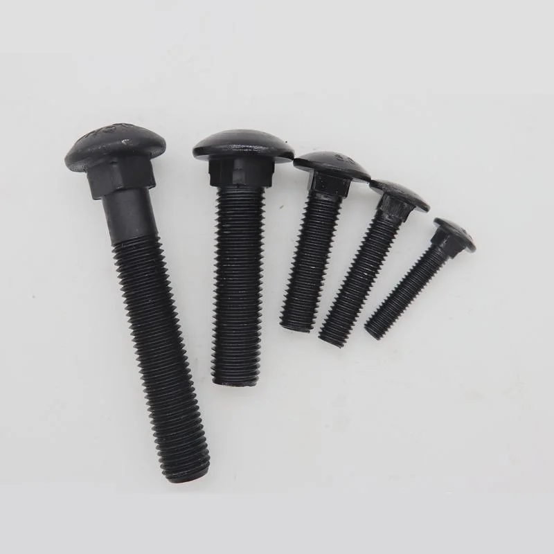 

M8 M10 M12 Black Coach Screws Square Neck Bolt Grade 8.8 Carbon Steel Truss Round Head Carriage Bolts