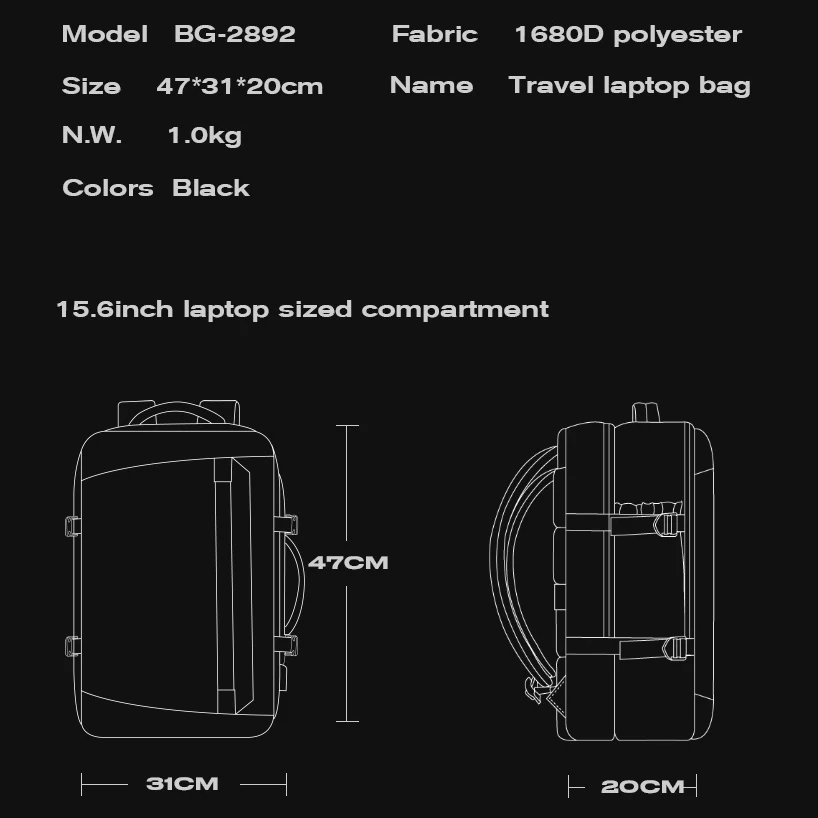 Men\'s Backpack Travel Business Large Capacity Man Backpacks School Expandable Bag 15.6 Laptop Backpack Male Waterproof BANGE