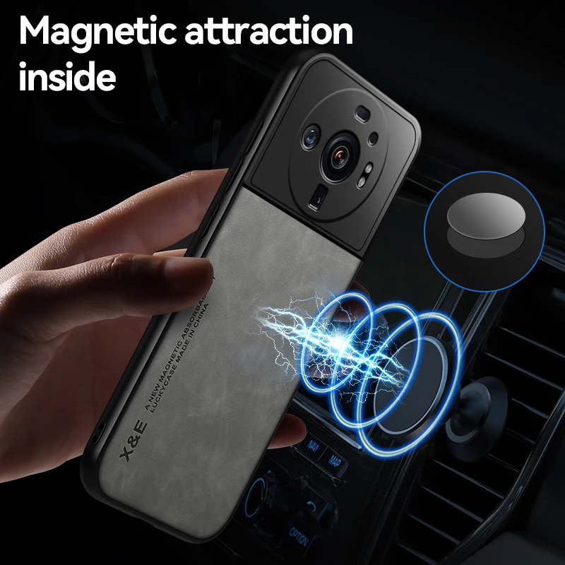 For Xiaomi Mi 12S Ultra Case Car Magnetic Stand Holder Leather Phone Case For Xiaomi Mi 12 S Ultra Mi12 S Ultra 6.73