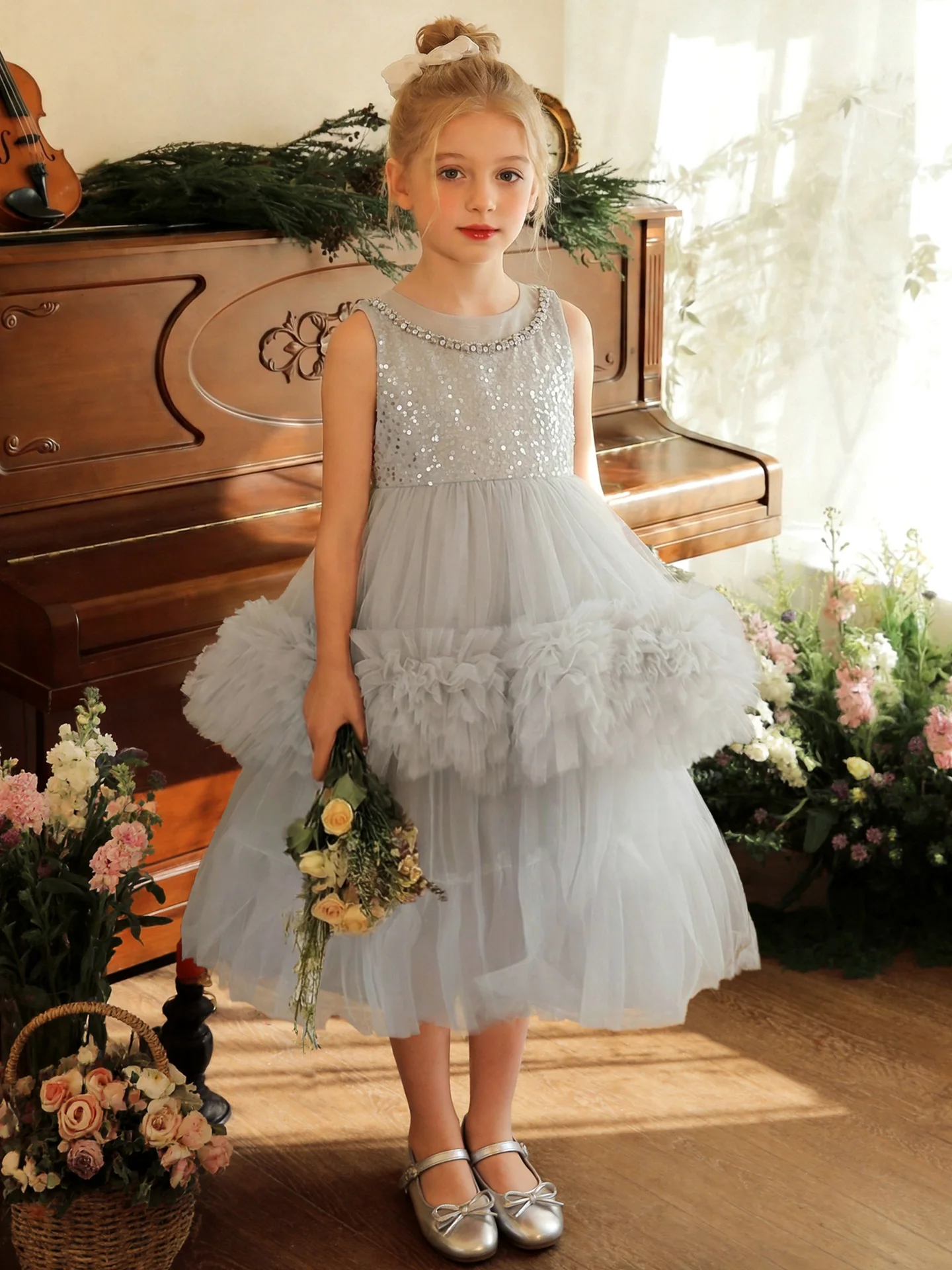 elegant-princess-dress-for-girls-birthday-party-ball-gown-children's-day-piano-performance-host-puffy-skirt-soft-mixed-fabric