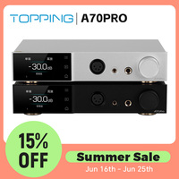 TOPPING A70 Pro Fully Balanced Headphone Amplifier 17000mW*2 Relay Volume Control Pre Amp wiht Remote Control