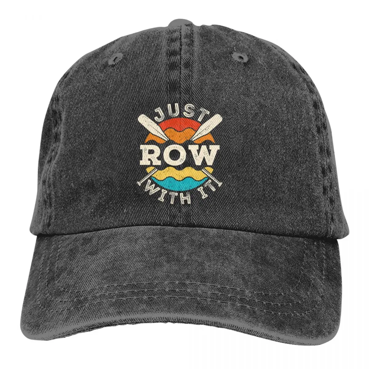 Summer Cap Sun Visor Just Row With It Rowing Rower Crew Team Oars Hip Hop Caps Cowboy Hat Peaked Hats