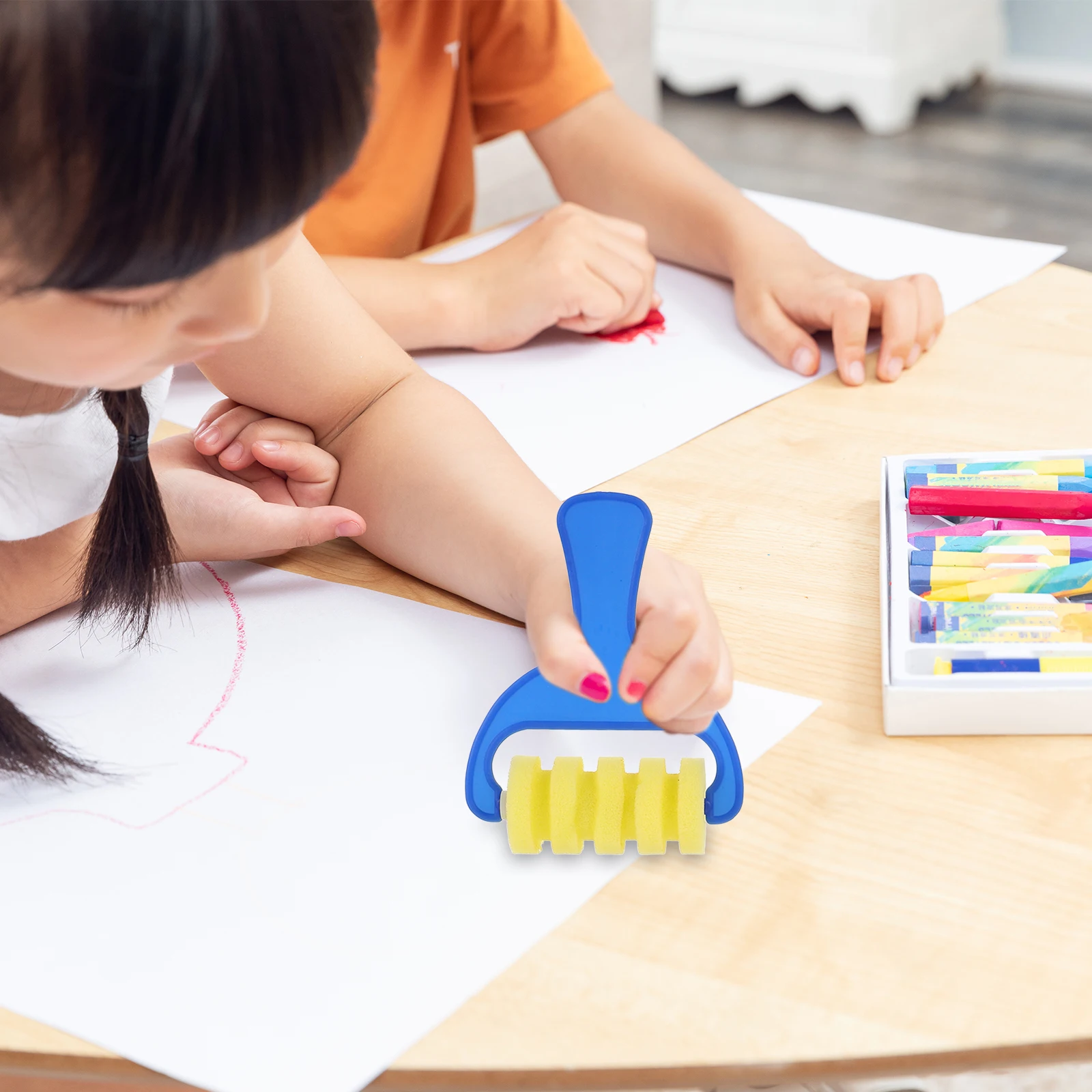 

Painting Sponge Brush DIY Graffiti Tool Kids Toddler Sponges Durable Premium Handle Prevent Dirty Hands Drawing Foam